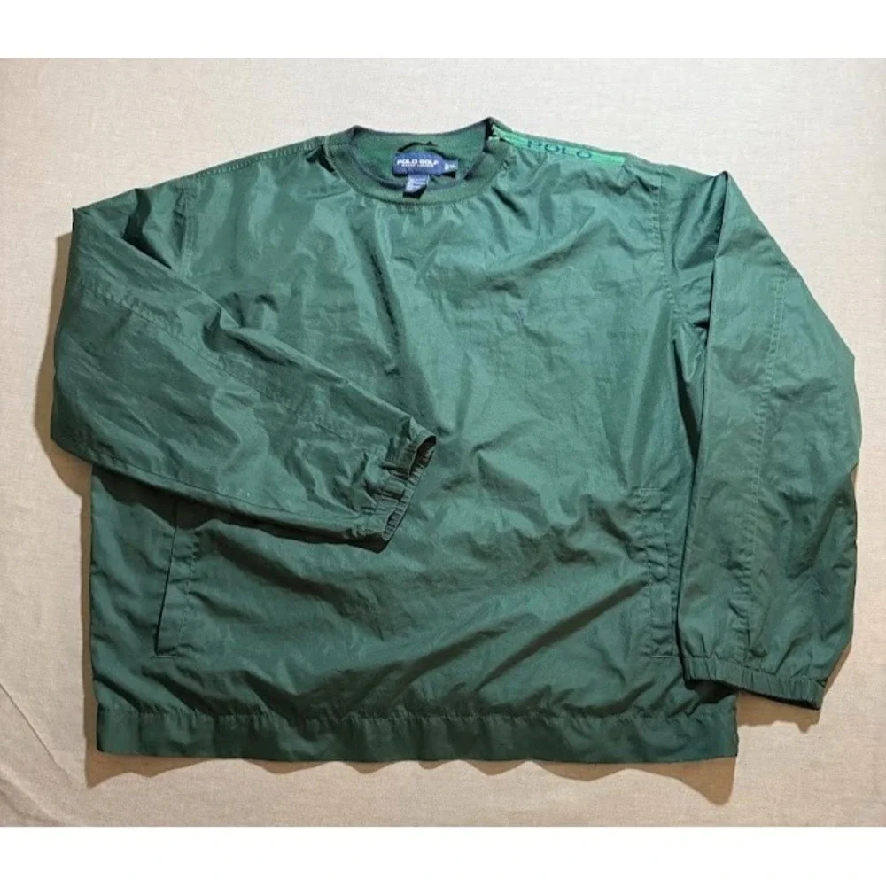 Polo Golf Ralph Lauren Jacket Adult XL‎ Green Logo Pullover Long Sleeve Mens